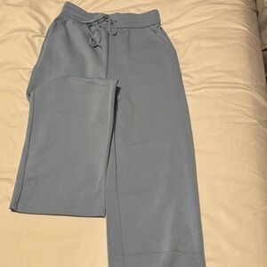 Light Blue Wide Leg Drawstring Sweatpants